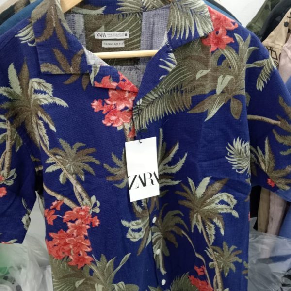 Cuban Collar Stripe - Khakee