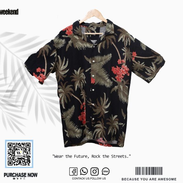 Cuban Collar Print - Black